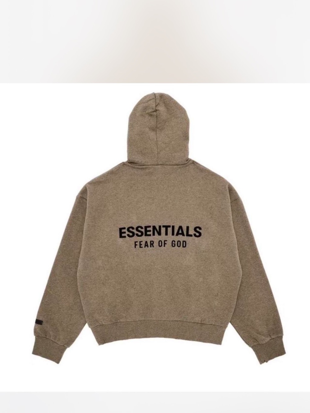 Fear of God ESSENTIALS Back-Logo Hoodie in Khaki